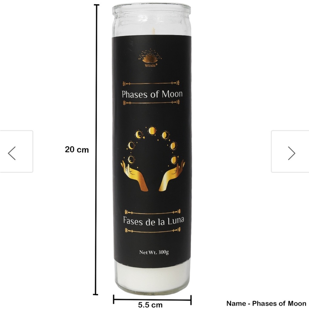 Phases of the moon candle